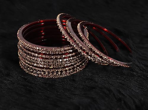 Glass Bangles with Diamond Stone Chudi Set- LV_KS4--2.4