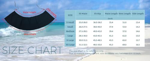 JadeRich Women's Overlapped Side Tie Wrap Skirt Beach Swimwear Tankini Bikini Cover-up (No Brief)3