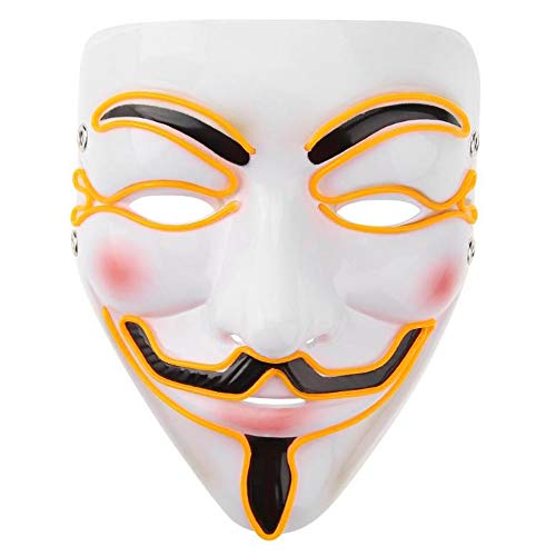 Scary Mask Halloween Light Up Mask EL Wire V for Vendetta Cosplay Led