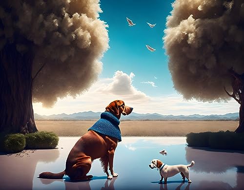 Chien au paradis poster de sérénité SERENDIPITP souvenir éternel