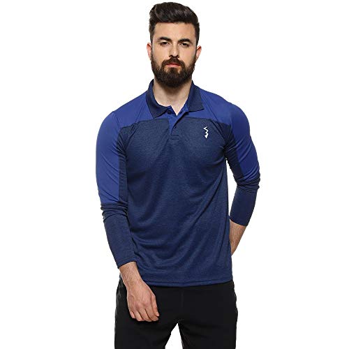 Image of CAHOOT Men's Solid Grey Dri Fit Full Sleeve Activewear T Shirt Regular Fit for Casual Wear