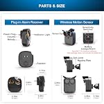 Système d'alarme sans fil de 1/2 Mile Long Range-HTZSAFE Capteur de mouvement extérieur/intérieur et système d'alerte de sécurité DIY- 1 Receveur et 3 Kit de capteur