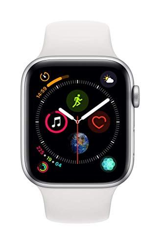 Image of Apple Watch Series 4 (GPS, 44mm) - Silver Aluminum Case with White Sport Band