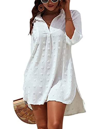 Damen Badeanzug Cover-Ups Pareos Strandkleider Sommer Strandkleid...