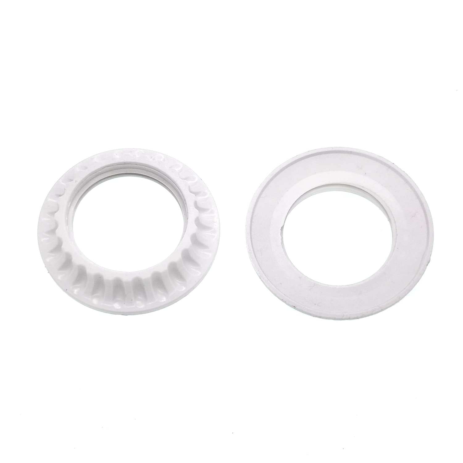 Lot De 6 Anneaux De Serrage Pour Abat-jour E26 E27 - Plastique Blanc, Intérieur 38 Mm - Fixation Parfaite Pour Lampes