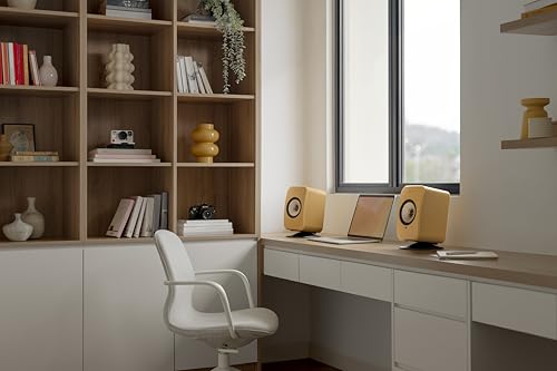 Image of KEF LSX II Wireless HiFi Speaker System (Amber Haze)
