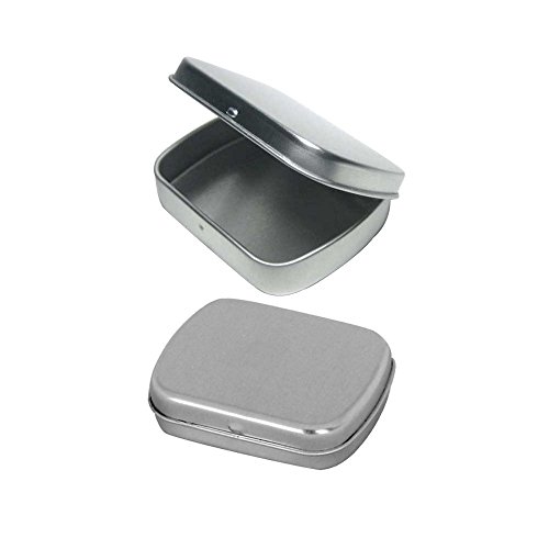 AKOAK Rectangular Empty Hinged Tins Box Containers