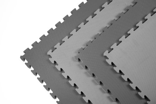 Norsk 240251 Reversible Recyclamat Multi-Purpose Foam Flooring, Black/Gray, 4-Pack #TOP2