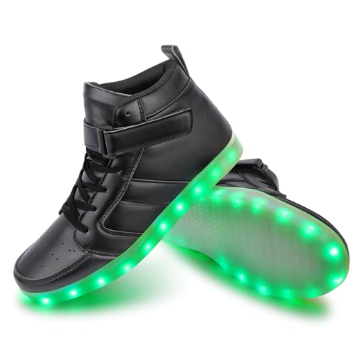 Image of Light Up Shoes Men Women LED Shoes USB Charging Adult High Top LED Sneakers Glow in The Dark Footwear for Dancing Party Festivals Festivals