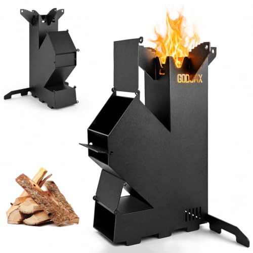 GODSAX Rocket Stove Portable Wood-Burning Camping Stove with Storage Bag