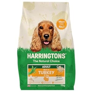 Harringtons Complete Dry Adult Dog Food Turkey & Veg 15kg – Made with All Natural Ingredients (Packaging may vary)