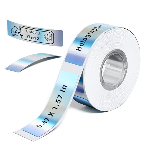 Phomemo Labels, D30/D30D Thermal Labels, Silver Laser Label 12mm X 40mm