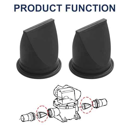 Image of 385310076 Duckbill Valve Kit 1-1 /2 inch Black(4 Pack) for Dometic Toilet and Sealand Vacuum Generators S & T Series Pumps Bellow Replacement Part Repair Kit