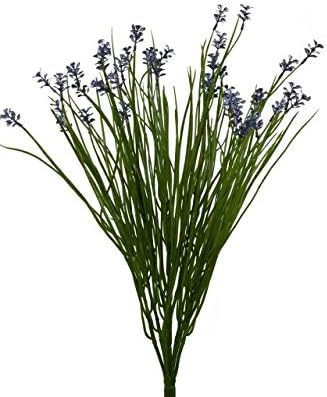 Artificial Wild Flower Bush - 48cm, Lavender