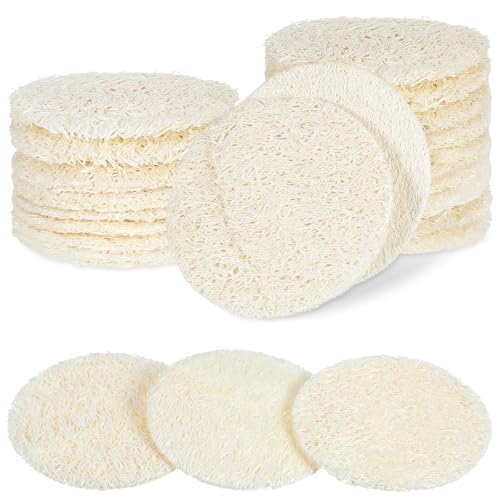 20Pcs Face Loofah, Ymapinc Face Scrub Pads, Exfoliating Pads for Massage/Cleaning, Exfoliator Scrubber Sponge, Facial Loofah Sponge for Makeup Removal & Bathing