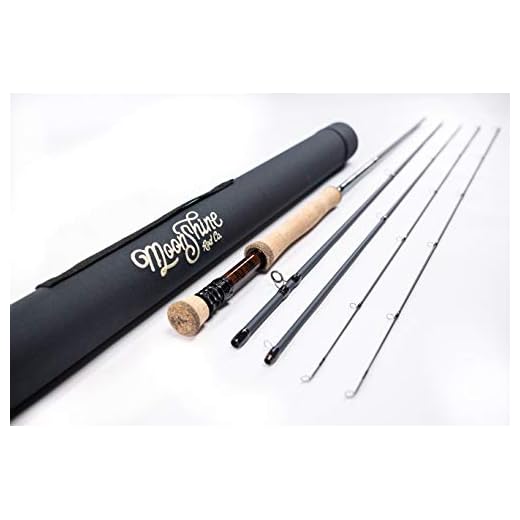 Moonshine Rod Co. The Vesper Series Fly Fishing Rod with Carrying Case and Extra Rod Tip Section - 6wt 9'