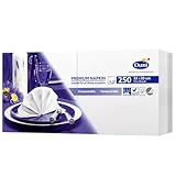 3-ply Duni 250 Large Premium Napkins (33cm 3ply), White