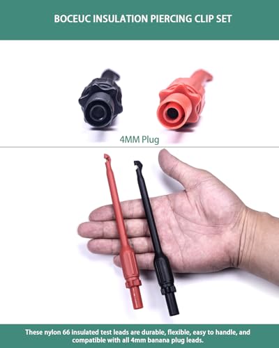 Image of Mulitimeter Test Probes Wire Piercing Probe Kit for 4mm Banana Extended Test Cable Automotive Diagnostic Car Test Tool