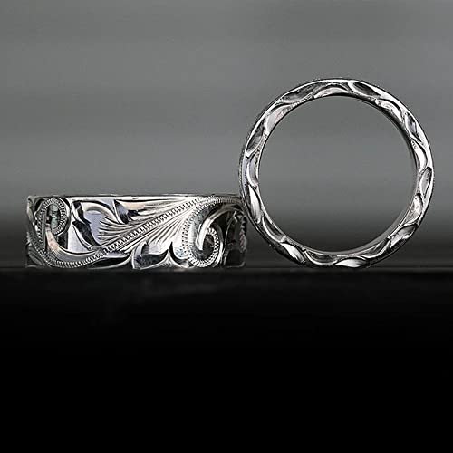 Delicate Carved Design Female Wedding Band Rings Low-key Exquisite Accessories for Women2