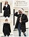 Yuson Girl Wintermantel Damen Lang Warm Gefütterte Winterjacke Dick Stepp Kapuze Parka Frauen Fleece Herbst Mantel Leichte Outdoor Jacket mit Abnehmbarer Kunstpelzkragen (Schwarz, M)