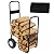 Sunnydaze Outdoor Firewood Log Cart with Pneumatic Tires and Heavy-Duty Polyester/PVC Cover
