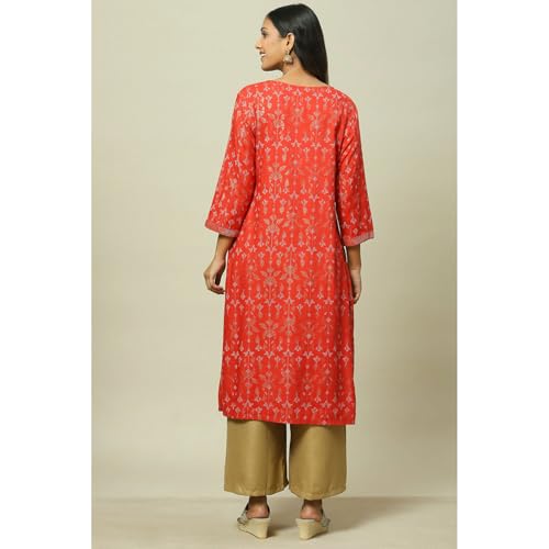 Image of Rangriti Women's Rayon Printed Regular Kurtas