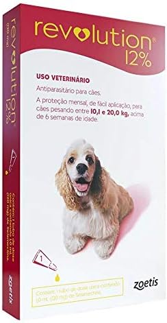 Anti Pulgas E Carrapatos Zoetis Revolution 12 Para Cães De 10 A 2...