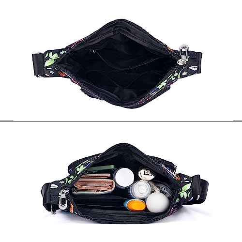 Image of Pealwel Women Shoulder Handbag Roomy Multiple Pockets Bag Ladies Crossbody Purse Tote Top Handle Satchel