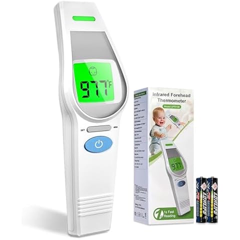 Thermometer for Kids and Adults,HOLFENRY Touchless Forehead Thermometer for Object/Body Temperature,Non Contact Thermometerwith Fever Alarm+Mude+Backlight,Infrared Head Thermometer fsa/hsa Eligible Cover
