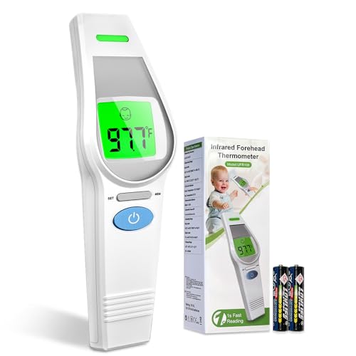 Thermometer for Kids and Adults,HOLFENRY Touchless Forehead Thermometer for Object/Body Temperature,Non Contact Thermometerwith Fever Alarm+Mude+Backlight,Infrared Head Thermometer fsa/hsa Eligible