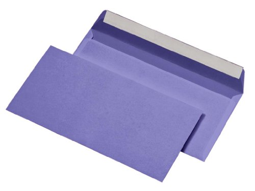 100 Mailmedia® Briefumschläge Din lang lila haftklebend Cover