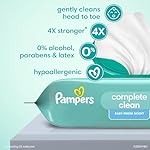 Pampers Baby Wipes Complete Clean Baby Fresh, Scented Baby Wipes, Gently Cleaning Wipes, 72 Baby Wipes Total (1 Flip-Top Packs) - Image 2