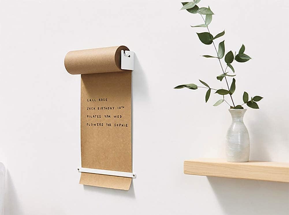 Présentoir de rouleau de papier kraft 24 cm doté d'un cutter intégré pour support mural