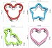 Stainless Steel Sandwich Molds - Dinosaur, Mickey Mouse, Star, Love. Set of 4.