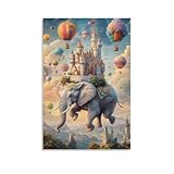✅ ARTISTICO:Elefante And Castello design rende il nostro dipinto la scelta perfetta per coloro che desiderano arricchire il proprio spazio con un'opera d'arte unica e moderna. I nostri dipinti murali sono stati creati con grande amore.