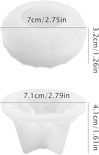 Miniatura 7 de Koonafy 2 moldes de resina para portavelas de velas molde de silicona para candelabros moldes de fundición epoxi para candelabros portavelas de