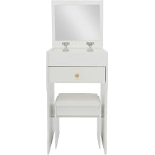3 in 1 Make Vanity Desk with Flip Top Mirror,Compact Makeup Table with Cushioned Stool and Storage Compartments, Modern Small Makeup Vanity for Bedroom, Live Rooms