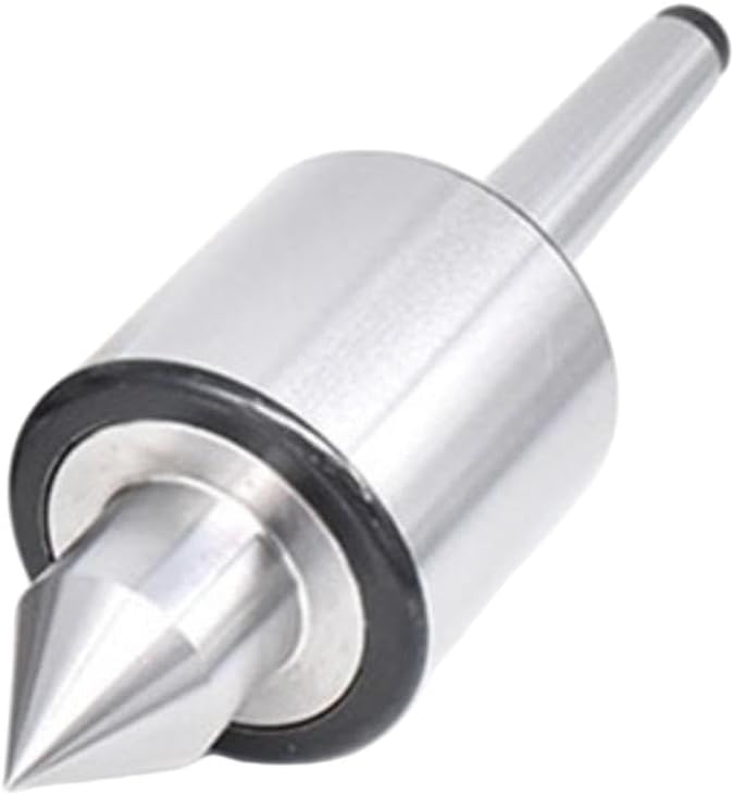 Machine Tool Live Center MT1 MT2 MT3 Thimble Rotary Center, Tip Lathe Movable Cone Cutter for Milling Machine(Silver,1)