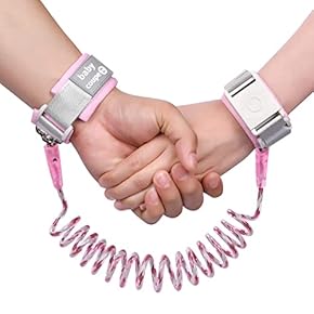 Bracciale Anti-Smarrimento Per Bambini - Cintura Di Sicurezza Con Cavo 2.5 M, Regolabile, Blu E Rosa - Foto 7