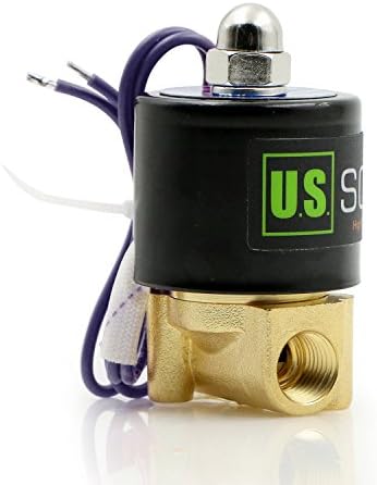 U.S. Solid 1/4" G 12 V DC mosiądz zawór elektromagnetyczny sterowany bezpośrednio do wody, powietrza, gazu, oleju, NC, mosiądzu, zaworu elektromagnetycznego