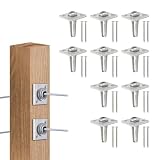 Msiud Anchor Vise, 10Pcs Aluminum Trellis Tighteners One Way Anchor Vises Grape Trelli Coated Wire Tightening Vice for 8-11 Gauge to Build Trellising Vineyards Fence Tensioning Arbor with Screws