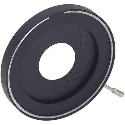 Vikye Adjustable Iris Aperture Diaphragm from 2 to 50 mm, Improved Image Quality, Wide Application, Compact, Aluminum Alloy, 16 Blade Design