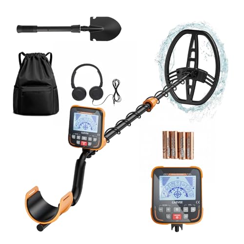 GarveeLife Metal Detector for Adults & Kids, Waterproof Metal Detectors with High Accuracy Lightweight 11'' Waterproof Search Coil, LCD Display, Adjustable Length, All Metal & Disc Modes by GarveeLife - Used condition - US$49.14