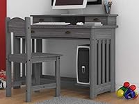 Algopix Similar Product 8 - Grey Student Desk, Hutch and Chair