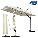 BRAST Alu Sonnenschirm Ampelschirm | 3x3m rechteckig | 4 Modelle | wahlweise mit...