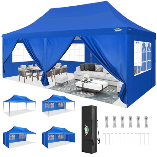 COBIZI Pavillon 3x6m Faltpavillon Wasserdicht Stabil Winterfest Partyzelt Faltbar Pop Up Pavillon...
