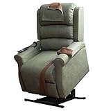 Irene House Power Lift Chair Modern Transitional Chair Lifts for Elderly Up to 300 LBS Soft Breath Suede Fabric Sofa Lift Chairs Recliners Power Lift Recliner with Side Pocket (Sage)