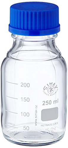 Bouteilles de laboratoire GL 45 néolab 250 ml avec bouchon bleu | Lot de 10