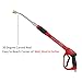 CHAVOR Upgraded Pressure Washer Gun with Extension Replacement Wand, M22 Fitting,7 Inch 30 Degree Curved Rod, 5 Nozzle Tips, 5000 PSI, 47 Inch
