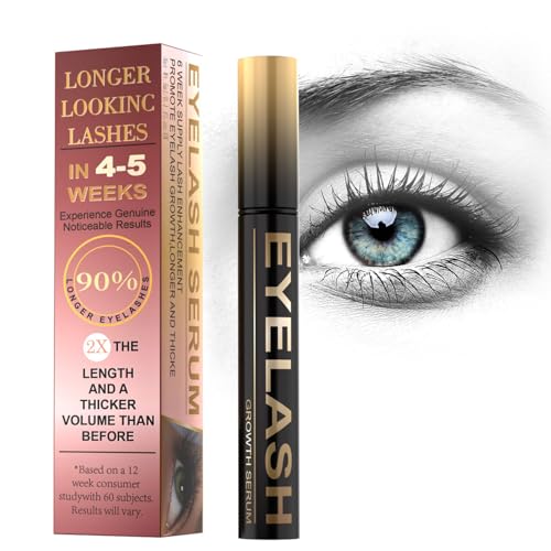 Eyelash Growth Serum, Rapid Eyebrow & Eyelash Serum For Growth and Thickness, Clinically Proven Formula for Naturally fast Longer Lashes In 4-6 Weeks(5ml)